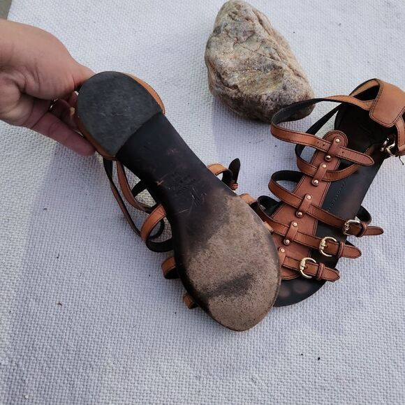 Giuseppe Zanotti brown short gladiator style sandals - Picture 5 of 8